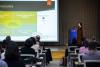 최윤경 국립중앙도서관 국가서지과 사무관이 'NLK's metadata vision 2030 toward to the innovative library metadata'를 주제로 사례발표 하고 있다.