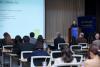 니클라스 린드스트룀 스웨덴국립도서관 기술 전문가가 'Lifting a Union Catalogue to linked data'를 주제로 사례발표하고 있다.