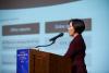 최윤경 국립중앙도서관 국가서지과 사무관이 'NLK's metadata vision 2030 toward to the innovative library metadata'를 주제로 사례발표 하고 있다.