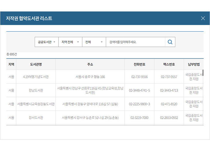 원문 이용안내 설명 2 - 협약도서관 이용 시